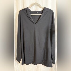 Men’s Black Linen Dress Shirt | Size XL